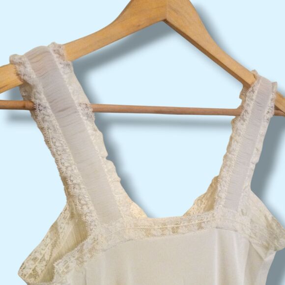 Vtg Shadowline White Chemise Nightgown-Size 32/Small-Seashell Bodice-Bridal - Picture 8 of 11